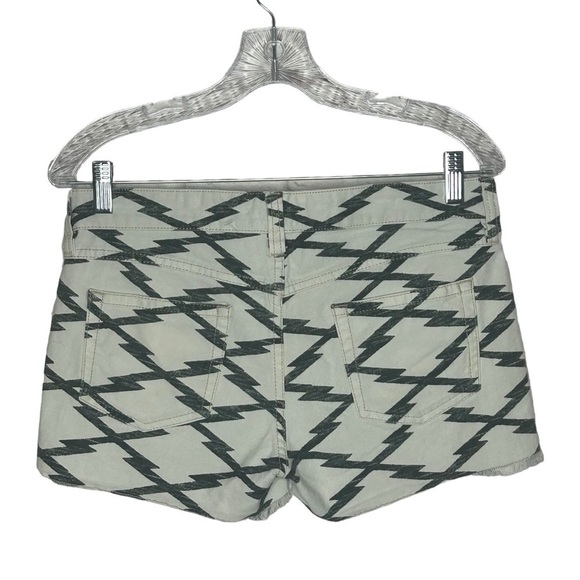 Isabel Marant Etoile White & Gray Rhombus Cut Off Denim Shorts NWOT - Picture 3 of 12